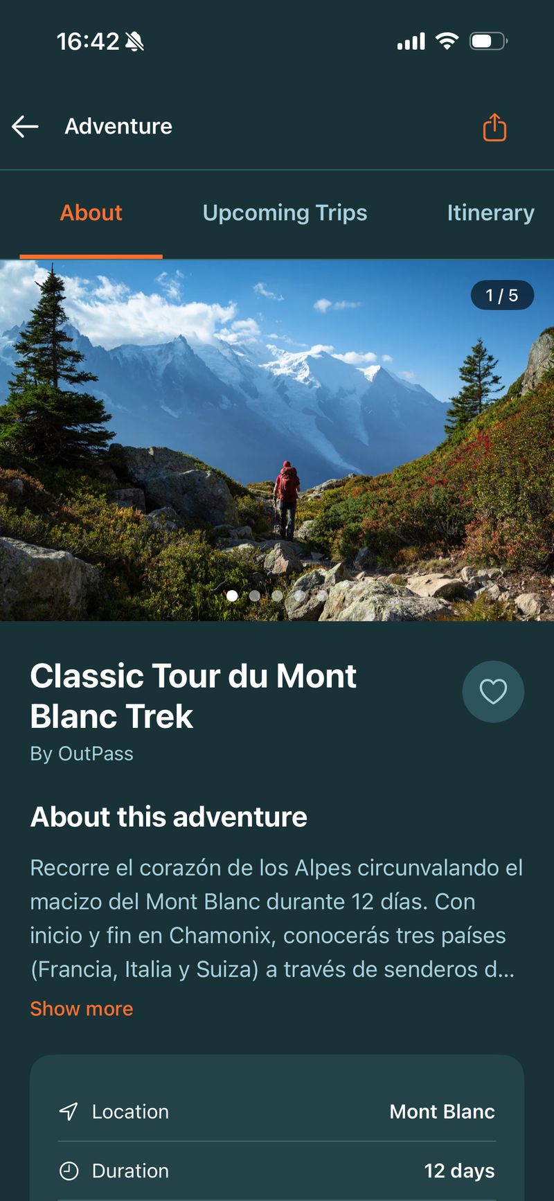 Adventure detail